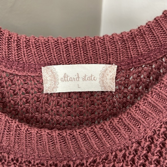 Altar’d state beautiful cold shoulder sweater!
Mauve color!! - Picture 3 of 7